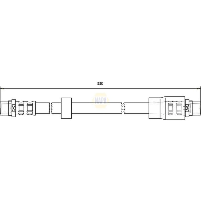 NAPA Brake Hydraulic Hose Line Front NBH1051