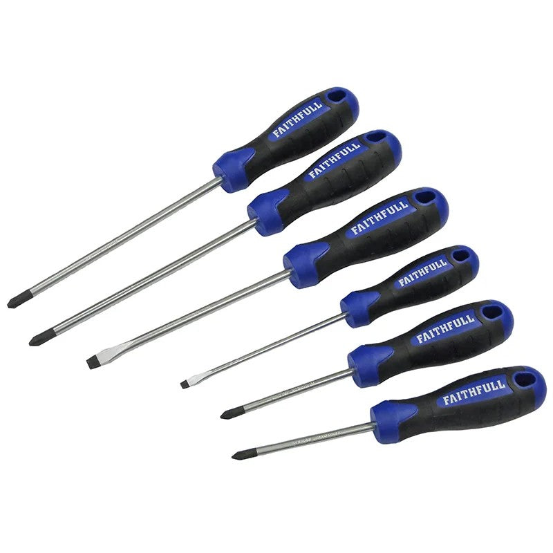 Faithfull Boxed Soft Grip Screwdriver Set, 6 Piece - FAISDSET6PRO