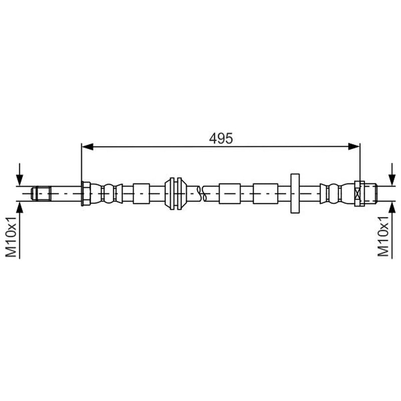 Bosch Brake Hydraulic Hose Line Front 1 987 481 692