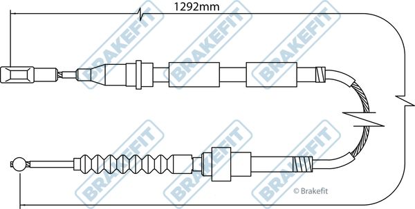 Apec Handbrake Cable Left Rear fits Seat Alhambra 1996-2010 1.8 1.9 2.0