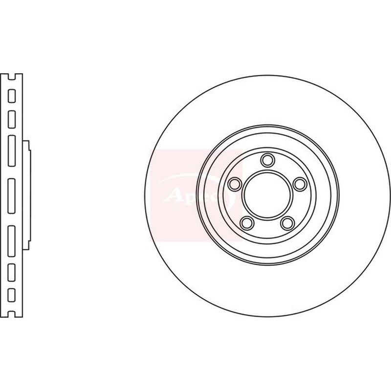 Apec 2 x Vented Front Brake Discs DSK2817