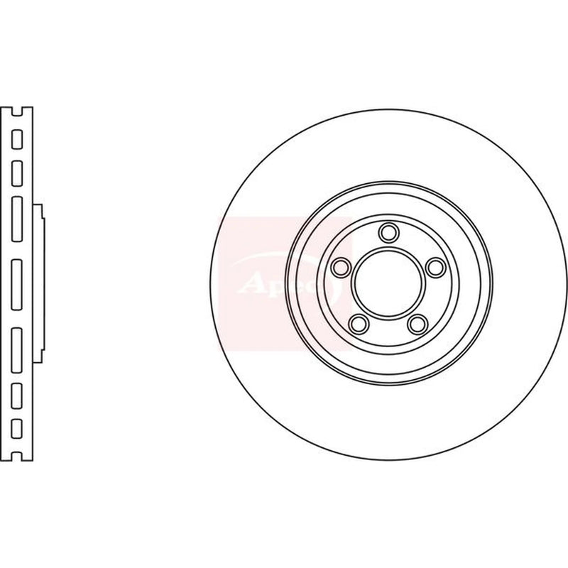 Apec 2 x Vented Front Brake Discs DSK2817