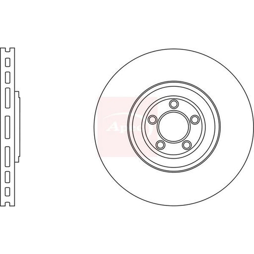 Apec 2 x Vented Front Brake Discs DSK2817