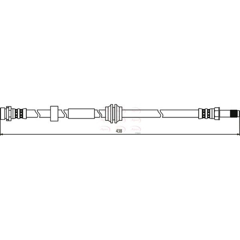 Apec Brake Hydraulic Hose Line Front HOS3704