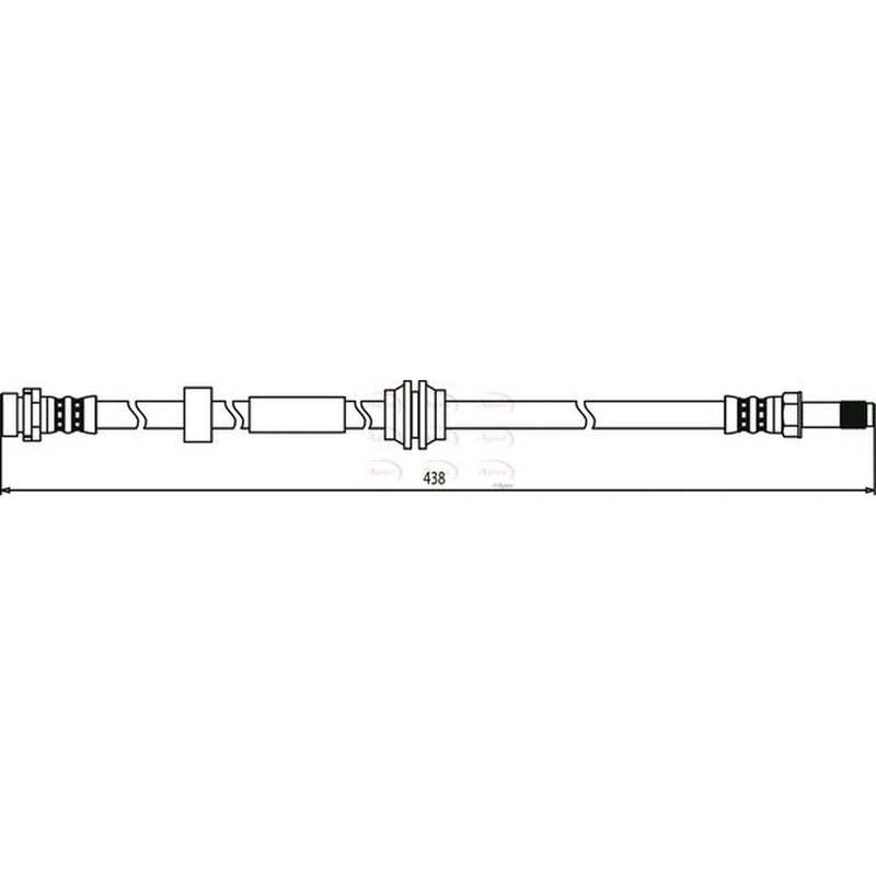 Apec Brake Hydraulic Hose Line Front HOS3704