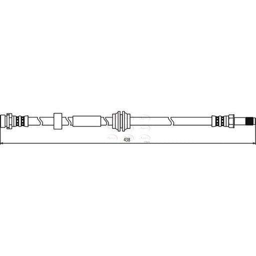 Apec Brake Hydraulic Hose Line Front HOS3704