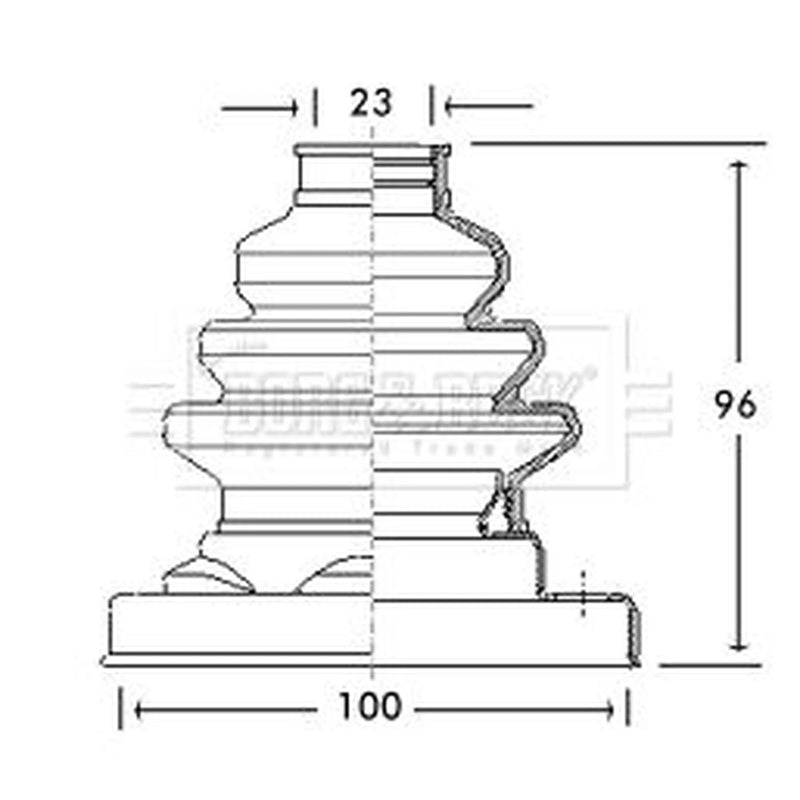Borg & Beck Drive Shaft Bellow Kit Rear Left BCB2679