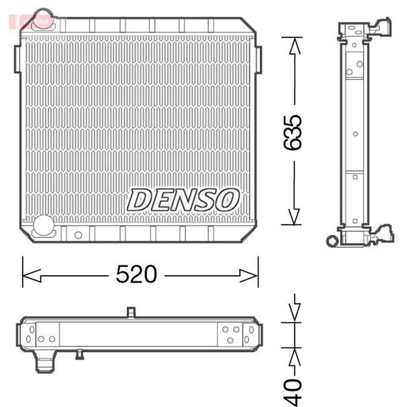 Denso Engine Radiator DRM10110