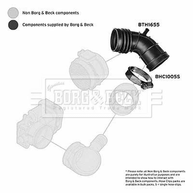 Borg & Beck Air Filter Intake Hose NBR (nitrile butadiene rubber) BTH1655