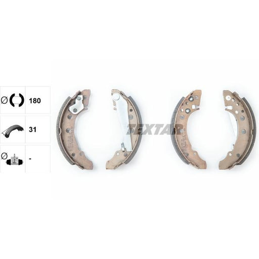 Textar 4 x Brake Shoe Set Axle Kit 91018200