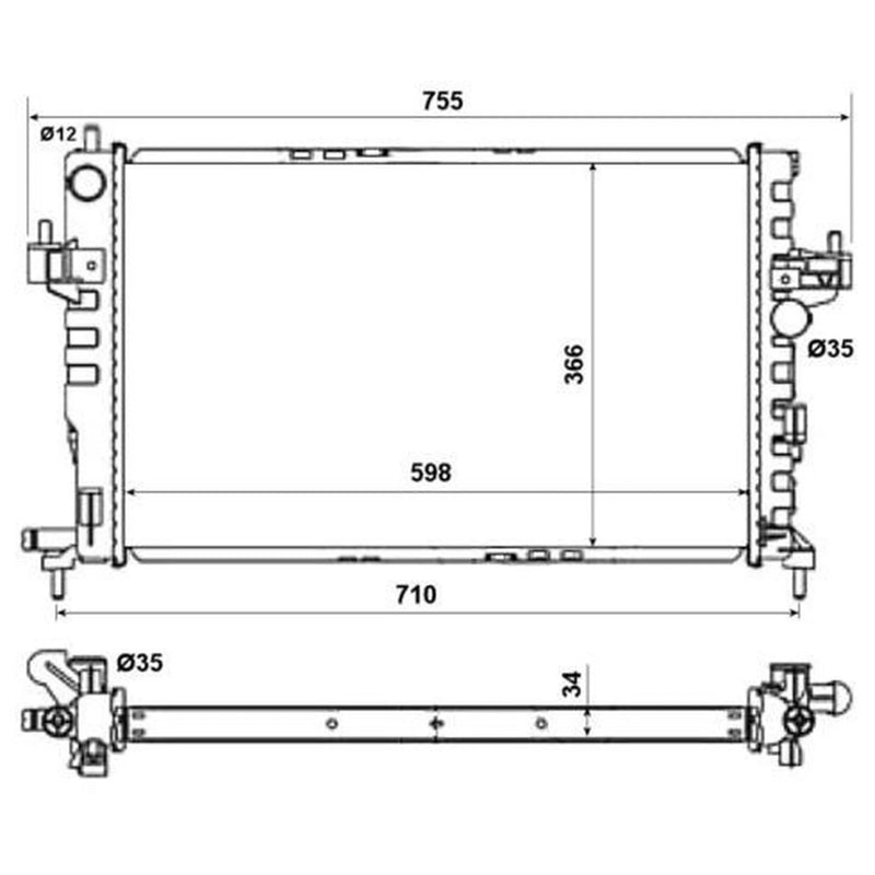 NRF Engine Radiator 58282