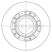 Borg & Beck 2 x Rear Brake Discs BBD6155S