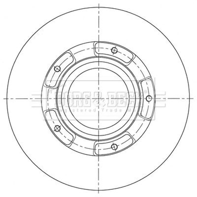Borg & Beck 2 x Rear Brake Discs BBD6155S