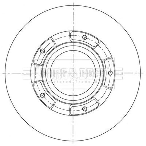 Borg & Beck 2 x Rear Brake Discs BBD6155S