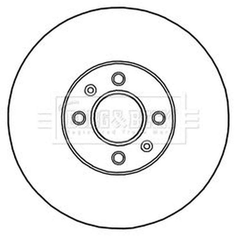Borg & Beck 2 x Vented Front Brake Discs BBD5243