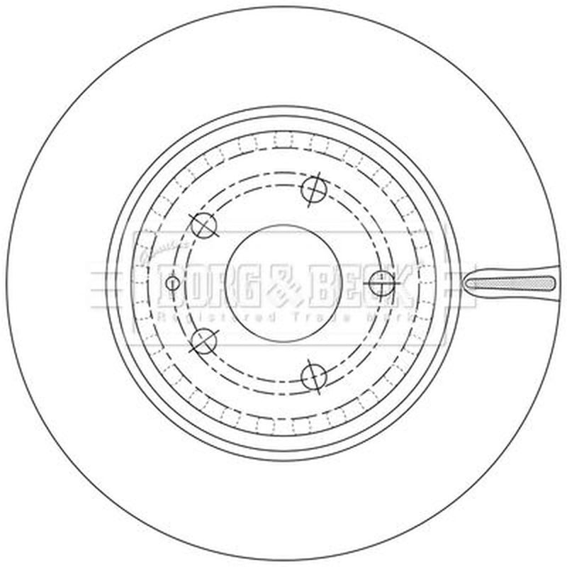 Borg & Beck 2 x Vented Front Brake Discs BBD6228S