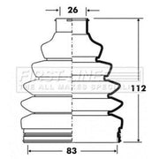 First Line Drive Shaft Bellow Kit Front Left Thermoplast FCB6080
