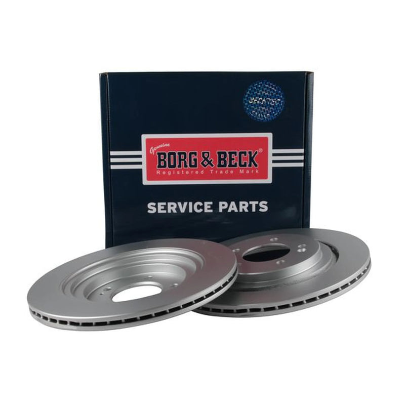 Borg & Beck 2 x Vented Rear Brake Discs BBD5671
