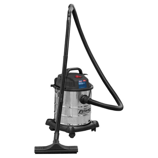 Sealey Vacuum Cleaner Wet & Dry 20L 1200W/230V Stainless Drum PC195SD Sealey  - Town Parts