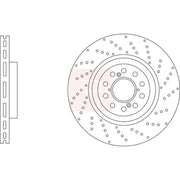 Apec 2 x Perforated/Vented Front Brake Discs DSK3315