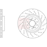 Apec 2 x Perforated/Vented Front Brake Discs DSK3315