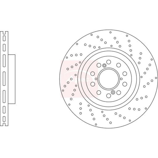 Apec 2 x Perforated/Vented Front Brake Discs DSK3315