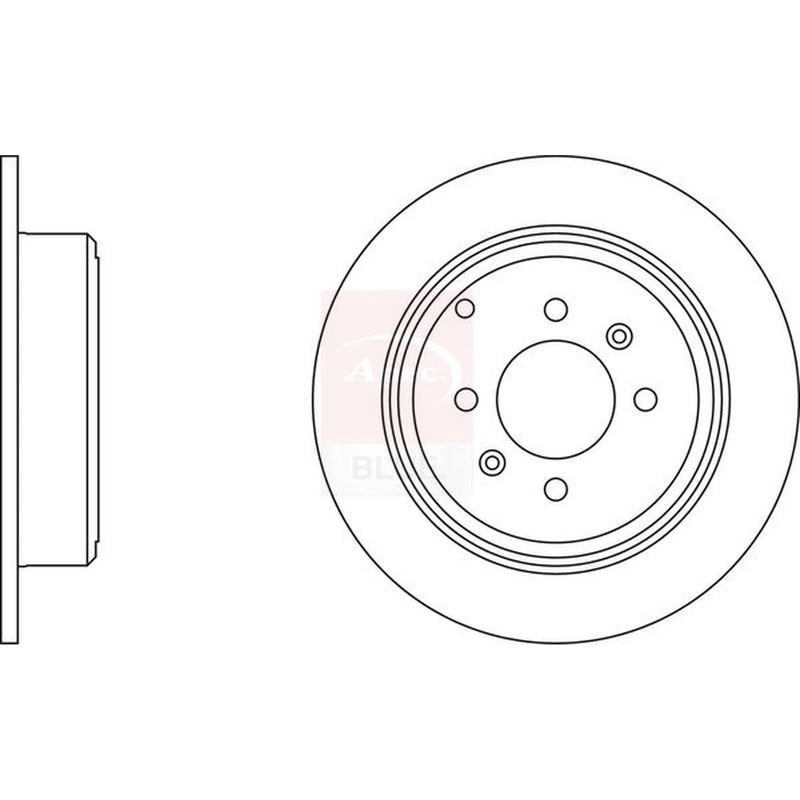 Apec 2 x Solid Rear Brake Discs SDK6057