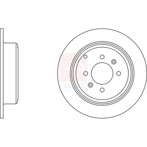 Apec 2 x Solid Rear Brake Discs SDK6057