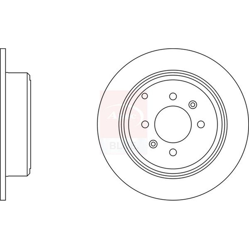 Apec 2 x Solid Rear Brake Discs SDK6057