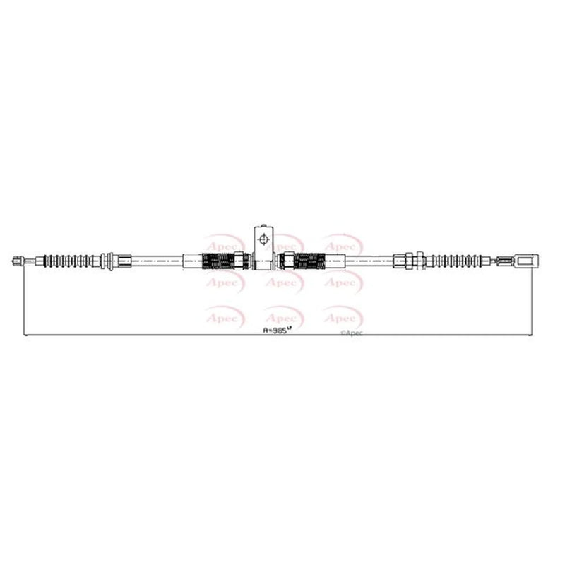 Apec Handbrake Cable Left Rear CAB1679