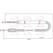 Apec Handbrake Cable Left Rear CAB1363