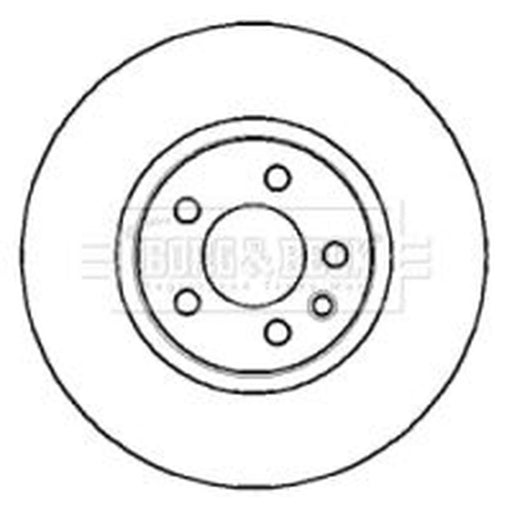 Borg & Beck 2 x Vented Front Brake Discs BBD5121