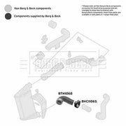 Borg & Beck Intercooler Turbo Charge Air Hose Front BTH1068