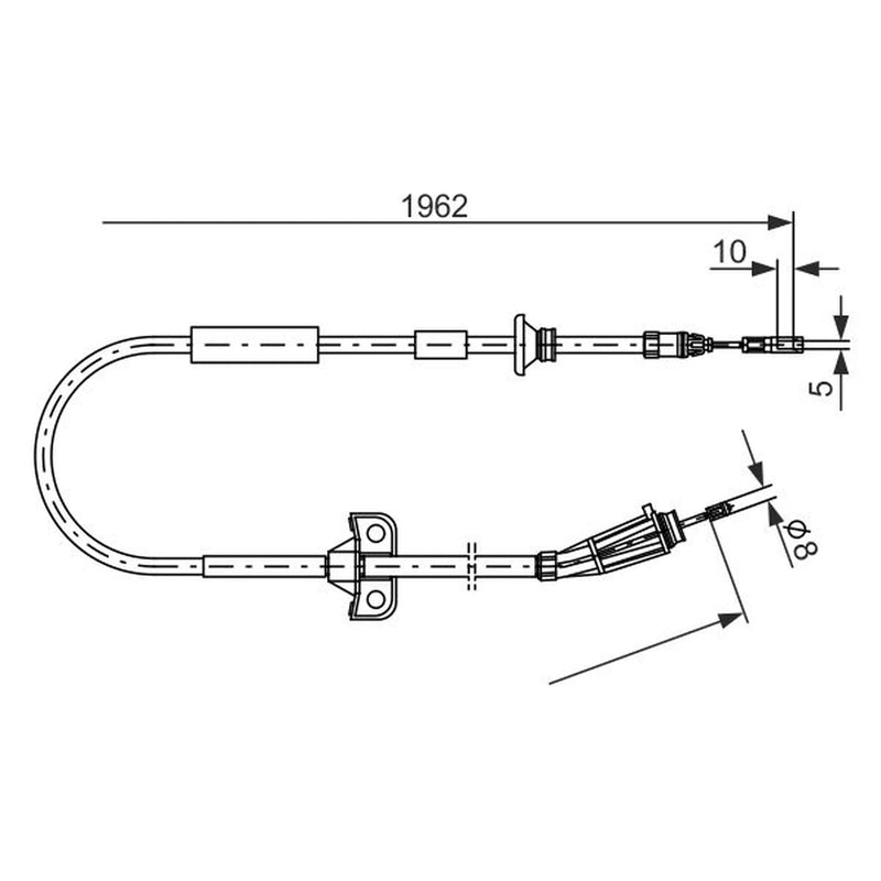 Bosch Handbrake Cable Right Rear 1 987 477 941