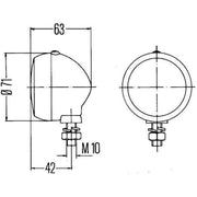 Hella Frt Mkr Lamp White-Merc Round Right 2PF 001 648-161 14088.000 2PF 001