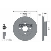 Textar 2 x Vented Front Brake Discs 92055800