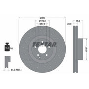 Textar 2 x Perforated Front Brake Discs 92124200