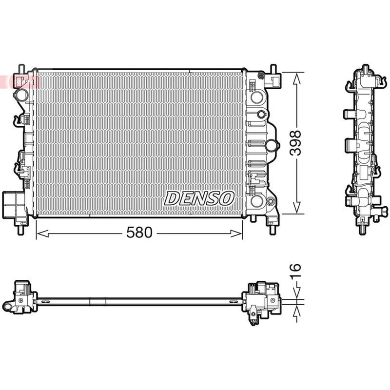 Denso Engine Radiator DRM20117