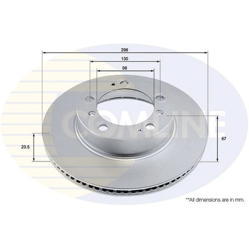 Comline 2 x Internally Vented Front Brake Discs ADC2896V