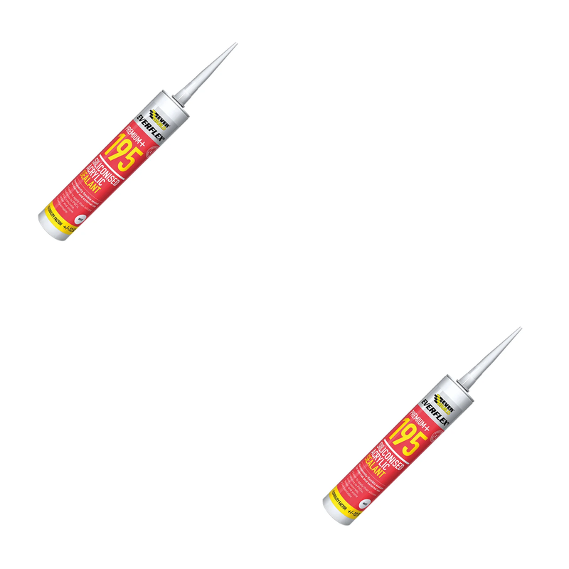 Everbuild Sika Everflex® 195 Siliconised Acrylic White 300ml - 482346
