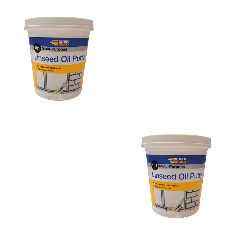 Everbuild Sika 101 Multi-Purpose Linseed Oil Putty Natural 2kg - 480211