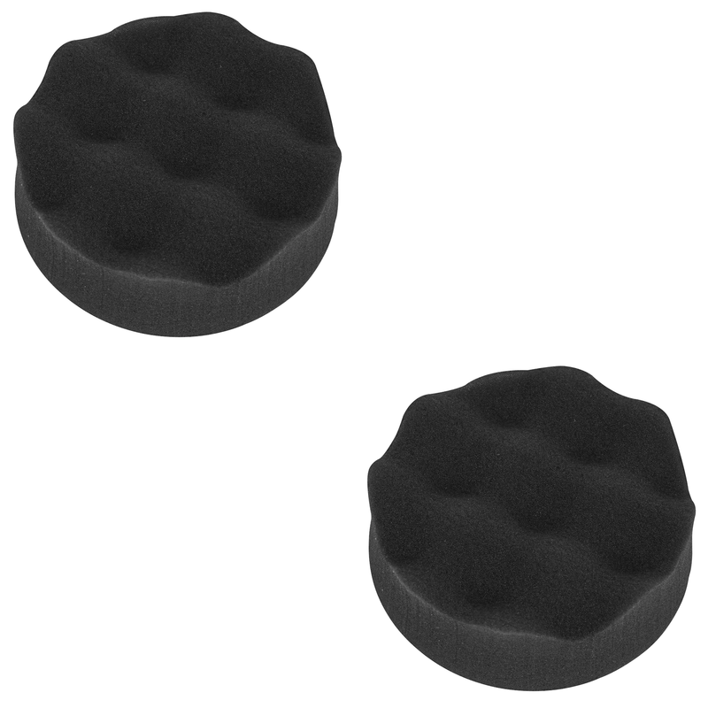 Sealey Hook-and-Loop Buffing & Polishing Foam Head 80 x 25mm - Black/Soft
