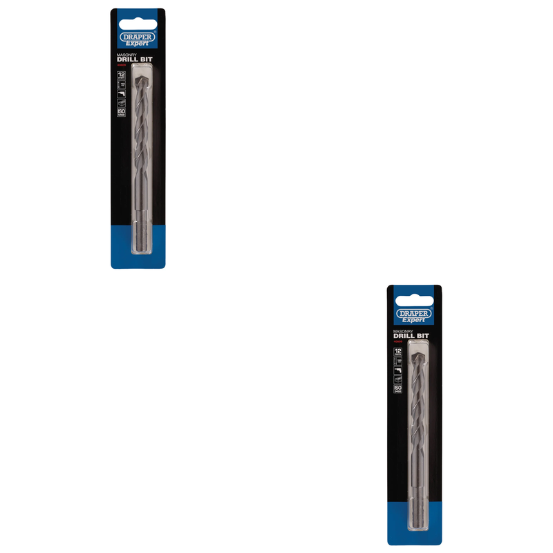 Draper Expert Masonry Drill Bit, 12mm Tungsten Carbide Tip