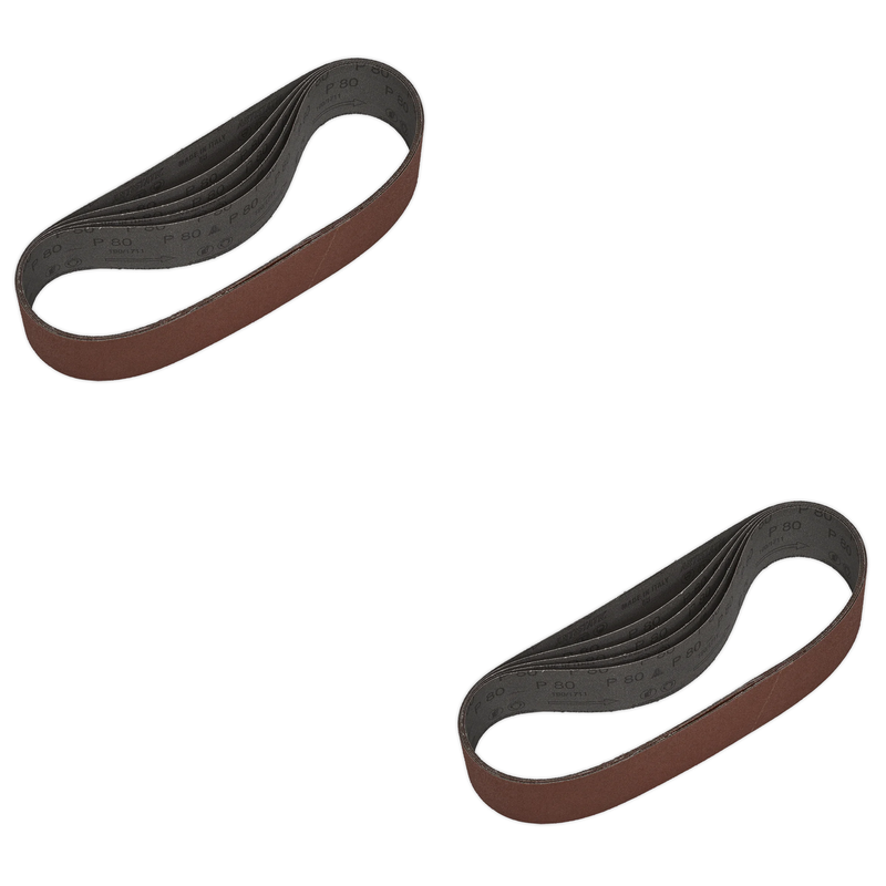 Sealey 50 x 686mm Sanding Belt 80Grit - Pack of 5 - SB007 Trade Quality