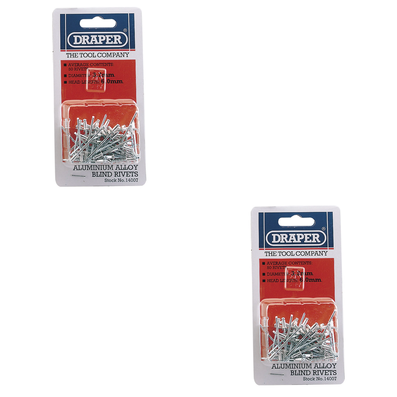 Draper Blind Rivets, 3.2mm - Pack of 50