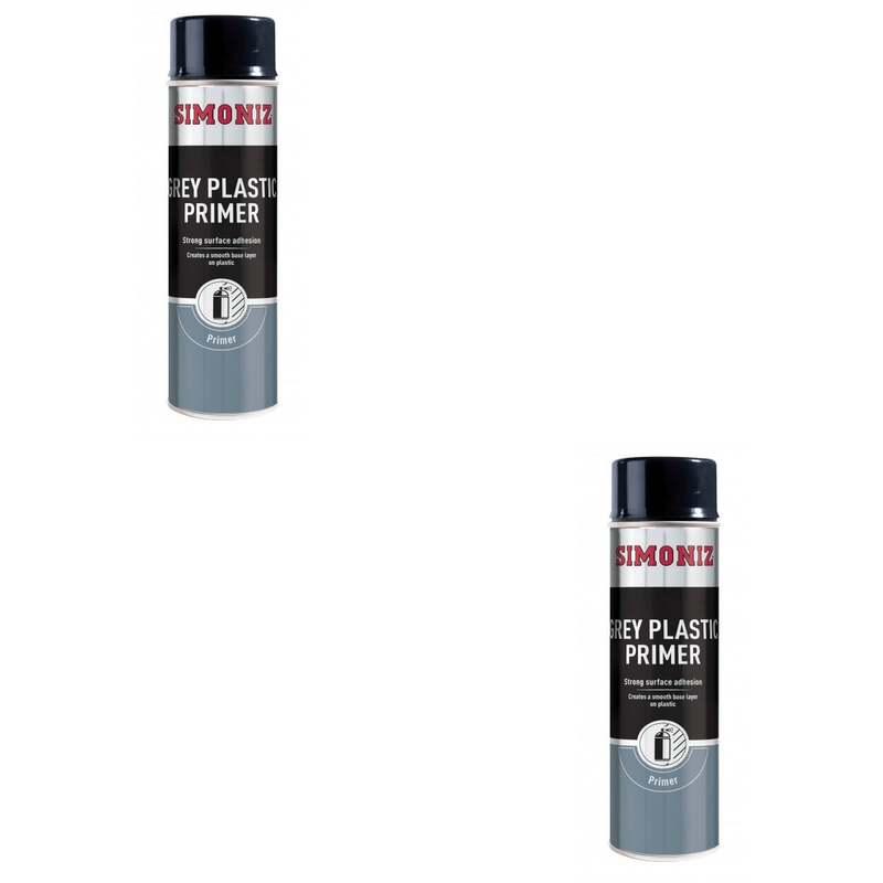 Simoniz Primer Spray 500ml Grey Plastic Smooth Anti Rust