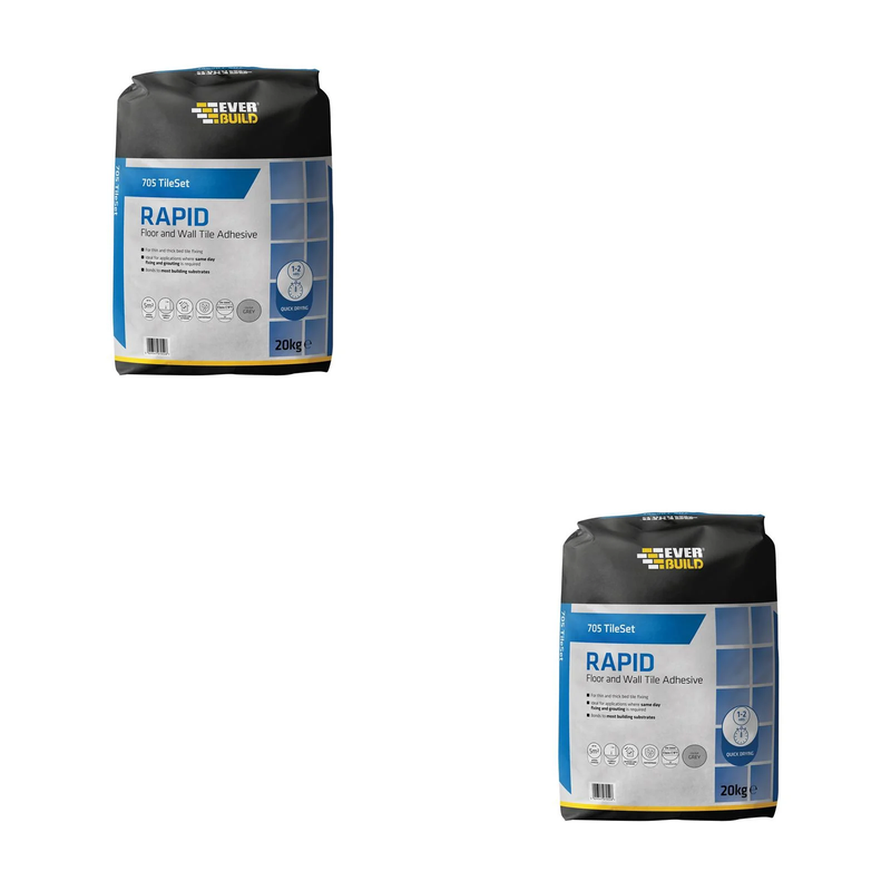 Everbuild Sika 705 Rapid Set Tile Mortar 20kg - 486663 kit