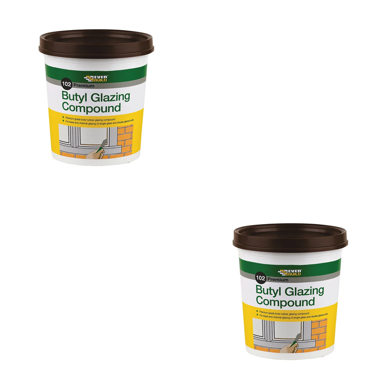 Everbuild Sika 102 Butyl Glazing Compound Brown 2kg - 489029