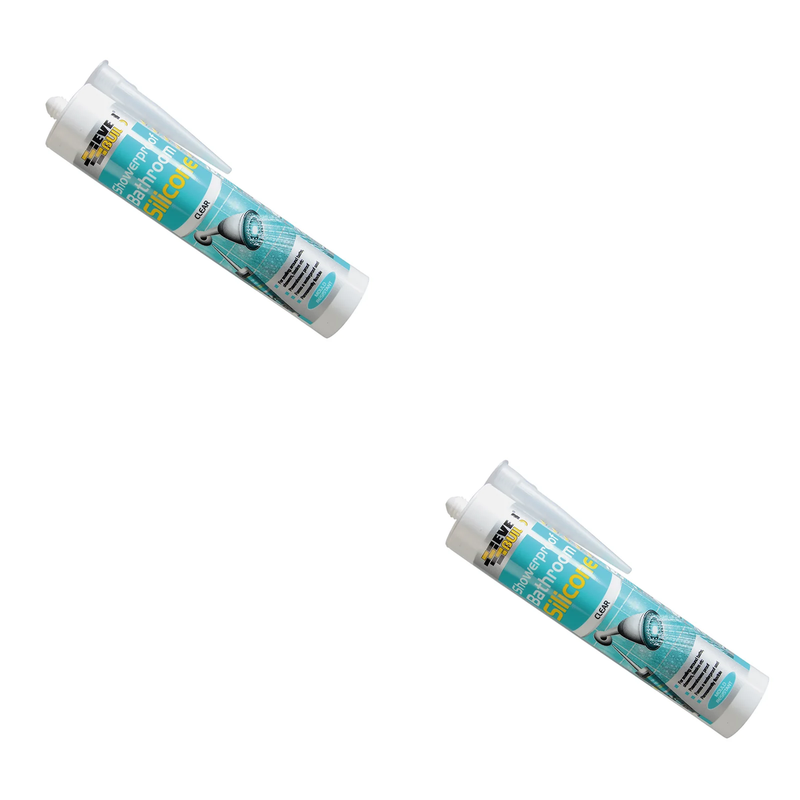 Everbuild Sika Showerproof Bathroom Silicone Clear C3 - 467062