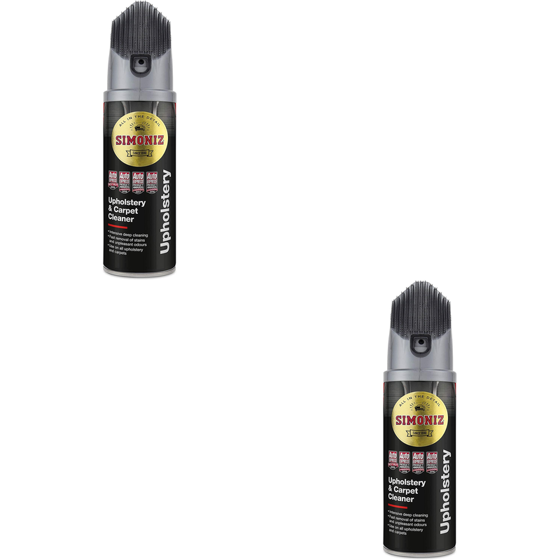 Simoniz Upholstery Cleaner Foam 400ml with Stain Remover Brush